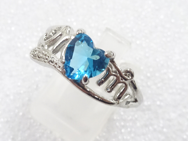 JAPANESE KIMONO / ANTIQUE COLORED STONE RING (SIZE 20.5)